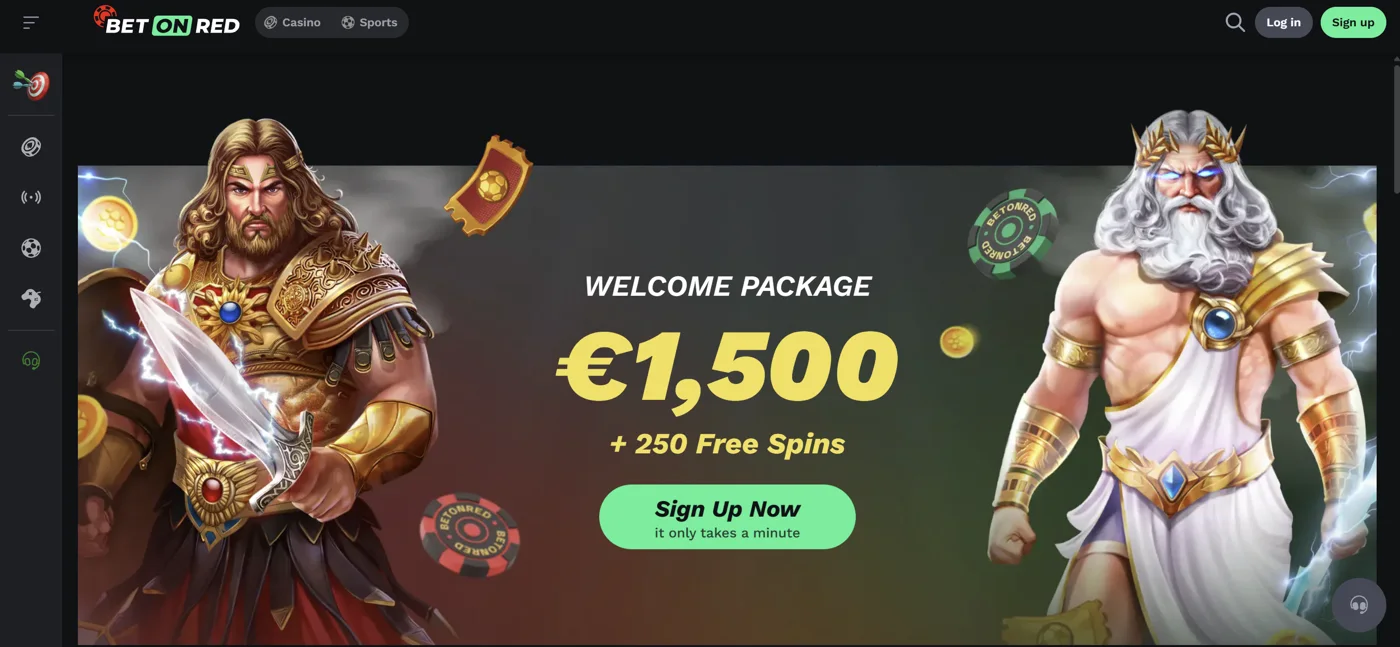 Betonred Casino &mdash; page d&rsquo;accueil et pack de bienvenue
