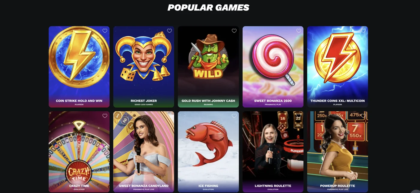 Betonred &mdash; jeux populaires : slots et jeux en direct